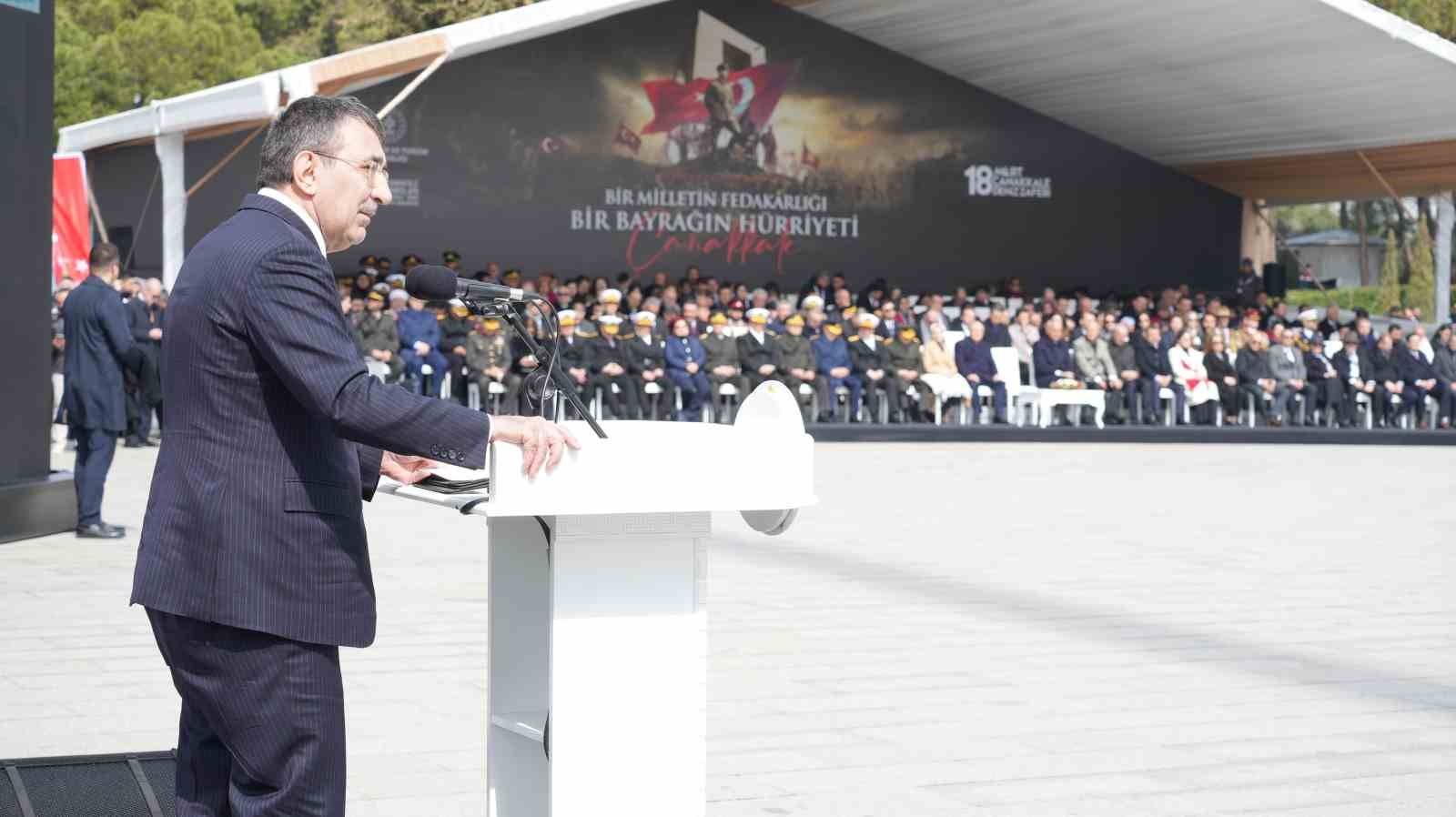 Cumhurbaşkanı Yardımcısı Yılmaz: "Azimle inşa ettiğimiz Türkiye Yüzyılı’nın da en sağlam dayanağı Çanakkale ruhudur"
