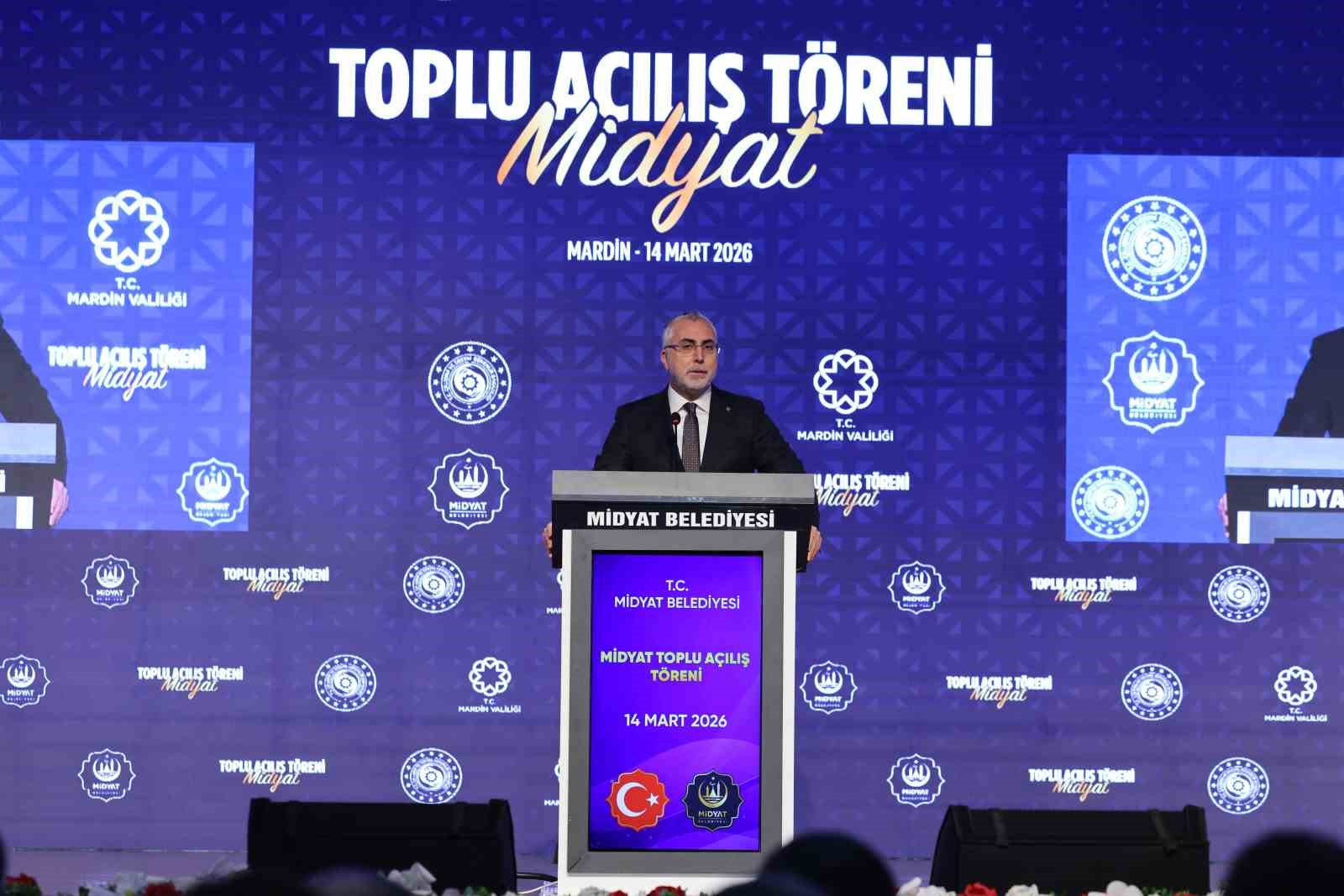 Cumhurbaşkanı Yardımcısı Yılmaz, Midyat’ta 2 milyar 660 milyon liralık yatırımların açılışını yaptı
