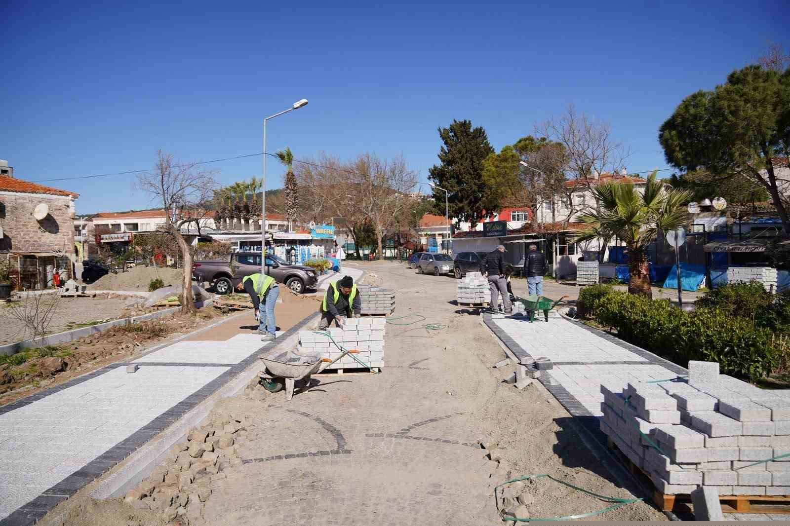 Cunda’da, araç trafiği ve yaya ulaşımına düzenleme
