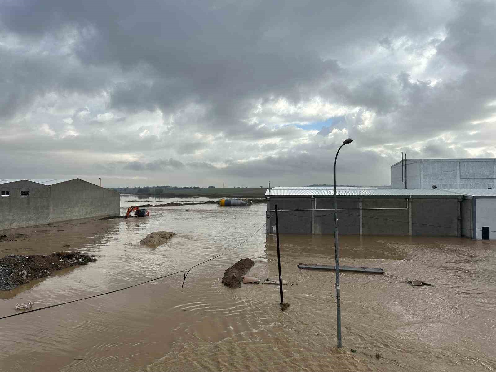 Değirmendere deresi taştı, tarım arazilerini ve iş yerlerini su bastı
