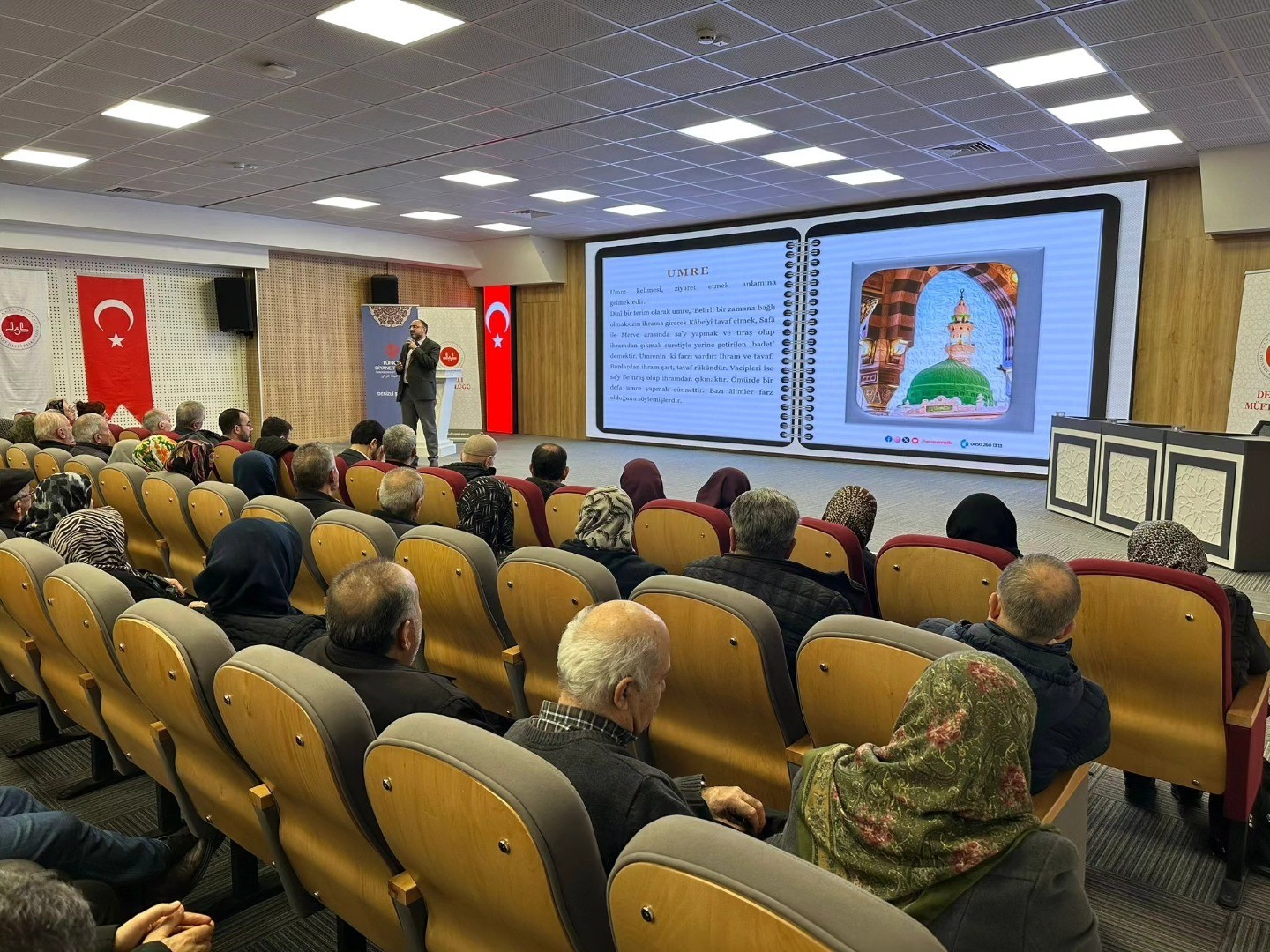 Denizli’de 449 umre yolcusuna eğitim semineri verildi
Denizli’de 449 umre yolcusuna eğitim semineri verildi