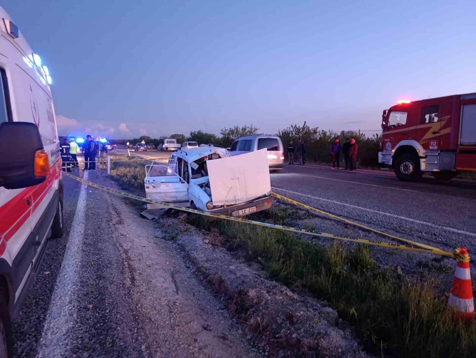 Denizli’de otomobil takla attı: 1 ölü, 4 yaralı
