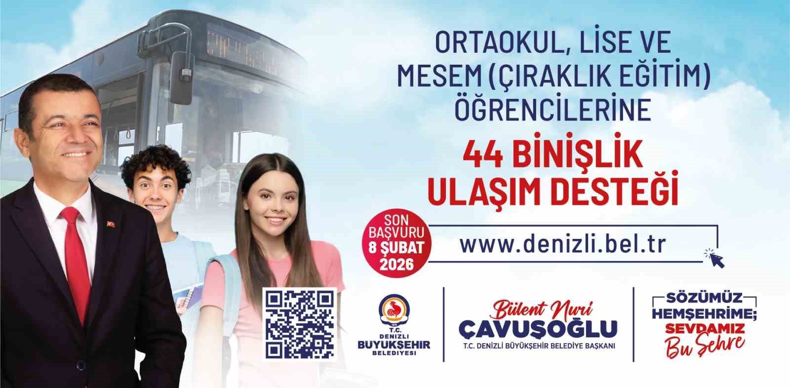 Denizli’de ulaşım desteğinde başvurular 8 Şubat’ta sona eriyor
