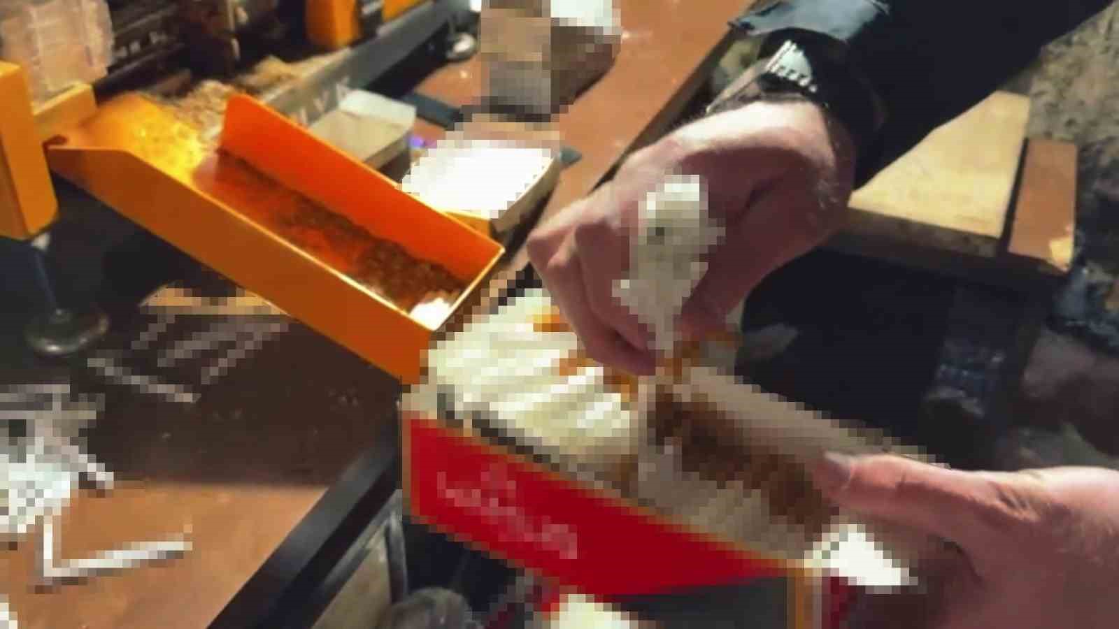 Depoyu sigara imalathanesine dönüştürdüler, polis baskın yapınca yakayı ele verdiler
