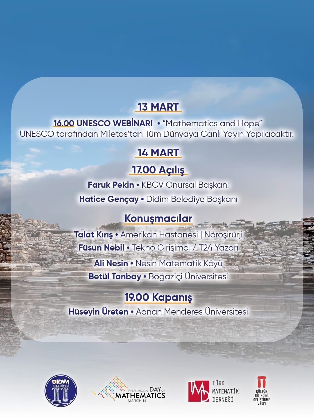Didim Belediyesi Uluslararası Matematik Günü etkinliğine ev sahipliği yapıyor
