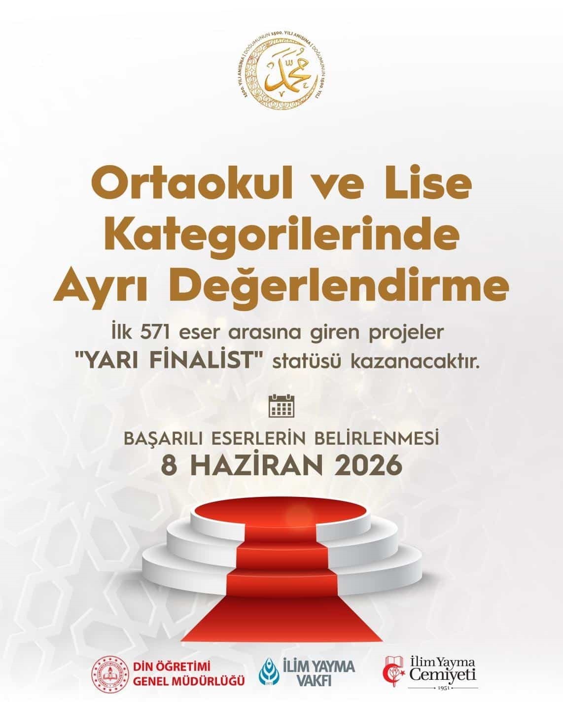 Din Öğretimi Genel Müdürlüğü’nden Peygamber Efendimiz’in doğumu anısına anlamlı yarışma
