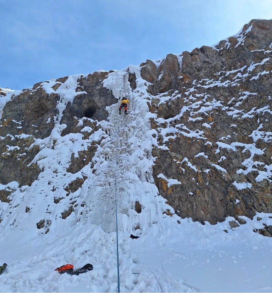 Diyadin Kanyonu’nda buz tırmanışı heyecanı
