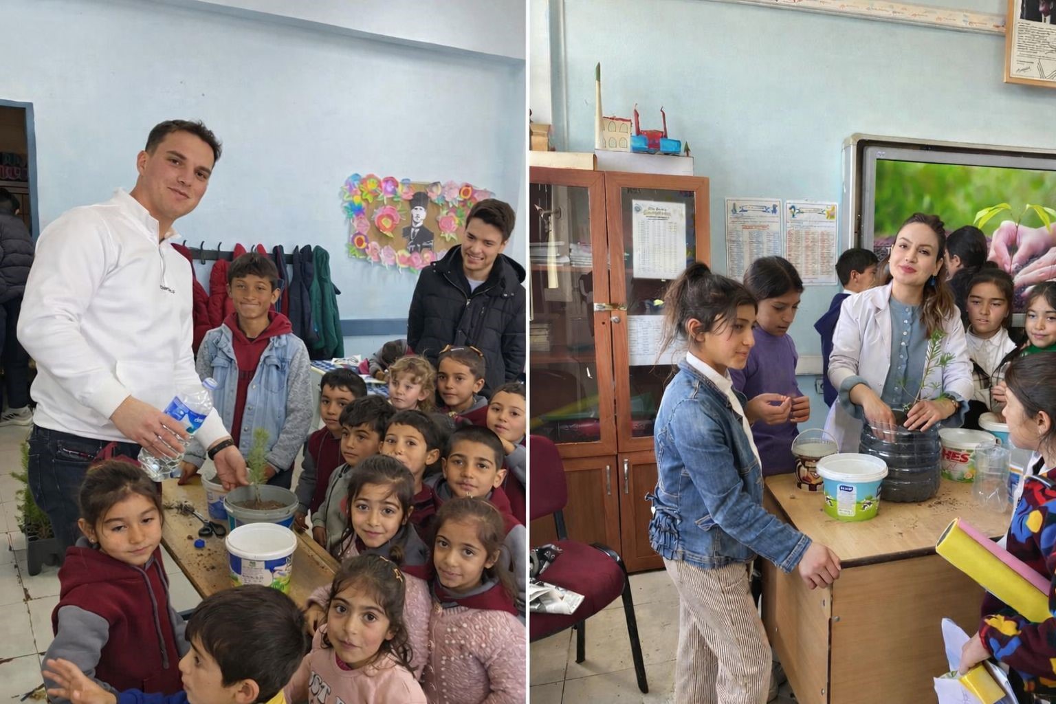 Diyadin’de minik eller toprağa umut ekti
