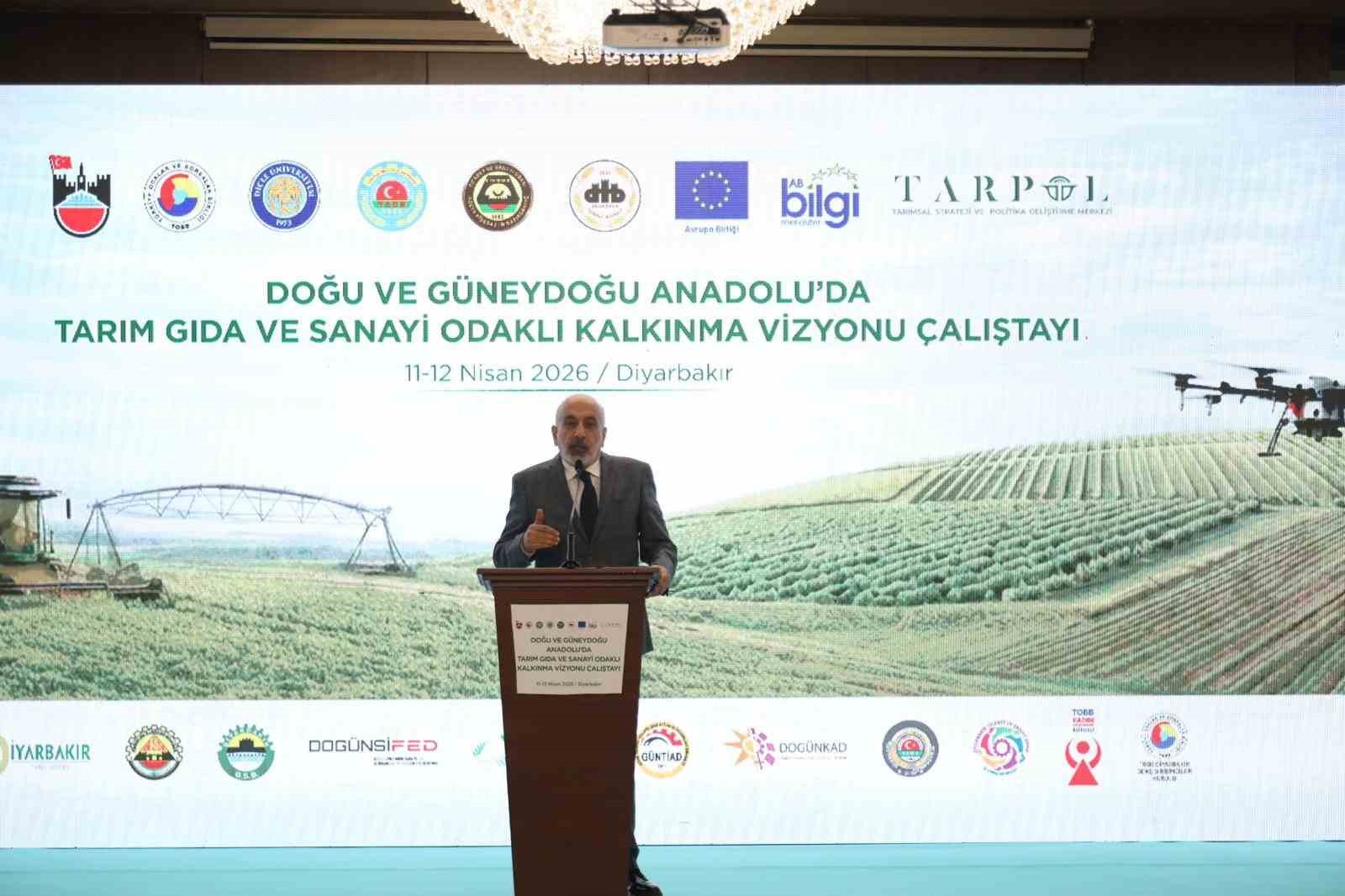 Diyarbakır’da Doğu ve Güneydoğu Anadolu’da Tarım Gıda ve Sanayi Odaklı Kalkınma Vizyonu Çalıştayı düzenlendi
