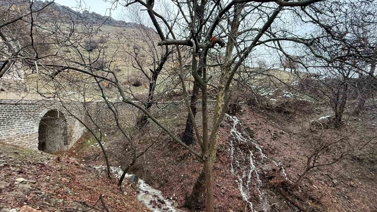 Diyarbakır’da kar ve yağmurun ardından şelale yeniden akmaya başladı

