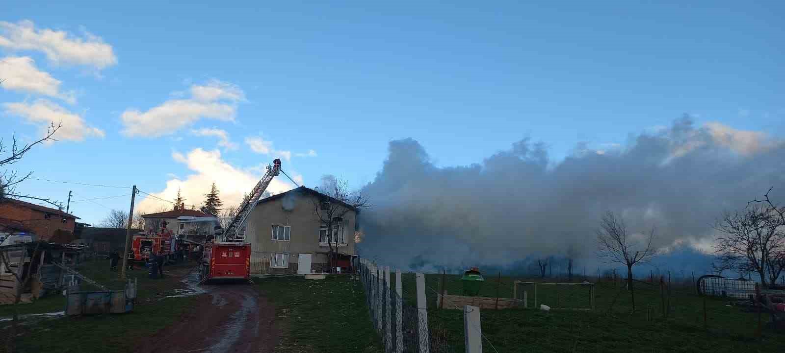 Domaniç’te çatı yangını
