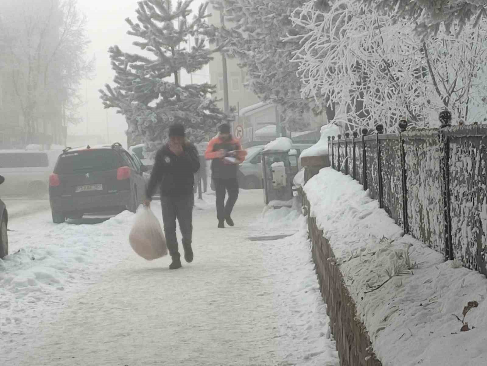 Dondurucu soğukların etkili olduğu Ardahan’da hayat durma noktasına geldi
