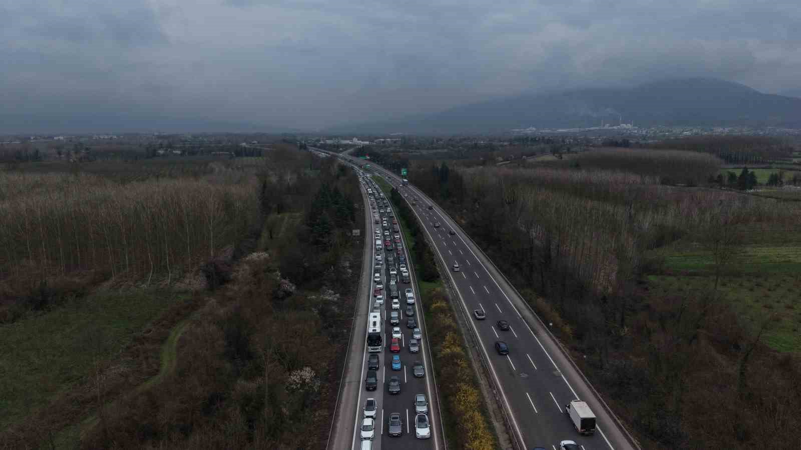 Dönüş yoğunluğu havadan görüntülendi
