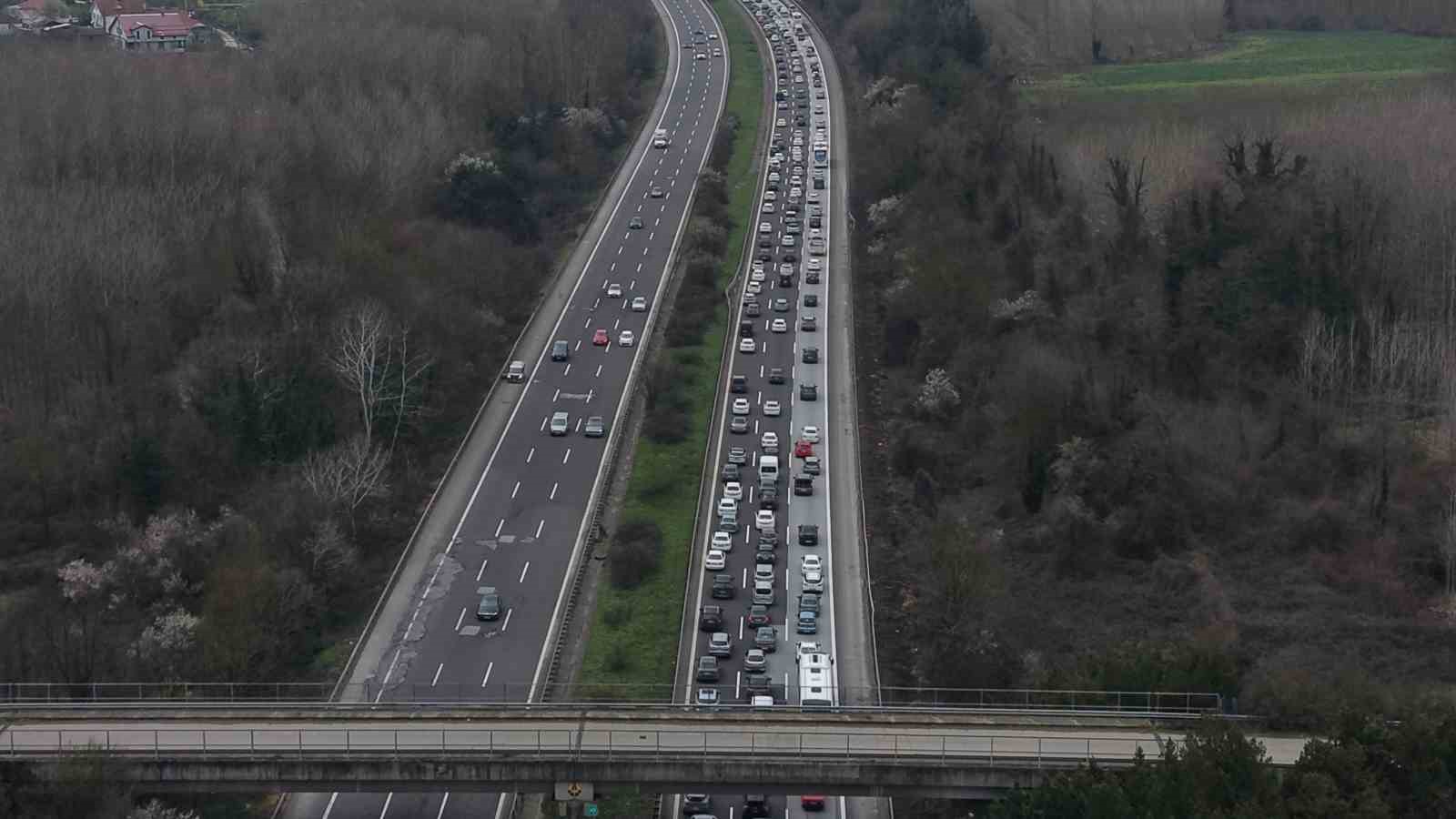 Dönüş yoğunluğu havadan görüntülendi
