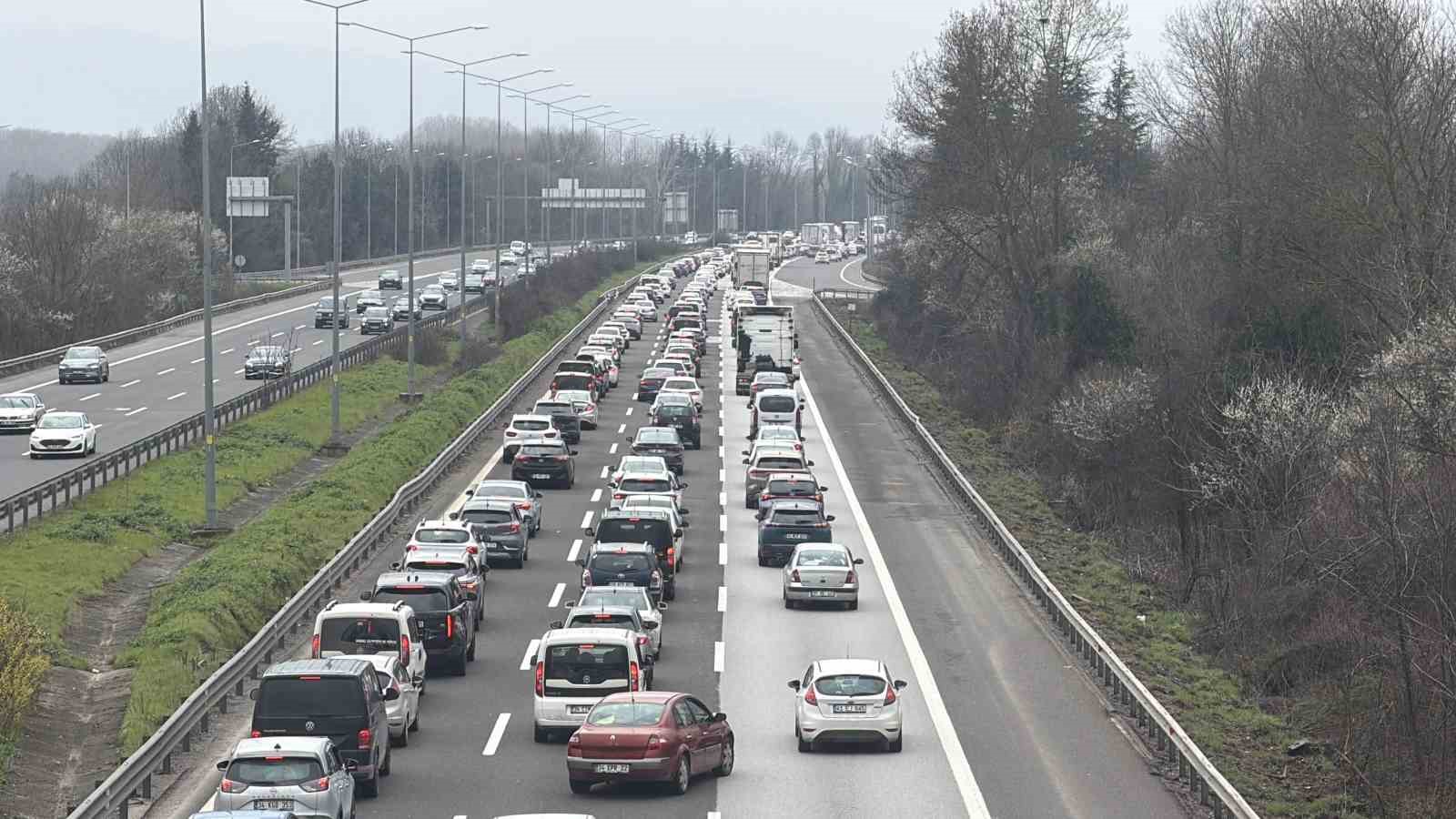 Dönüş yoğunluğu havadan görüntülendi
