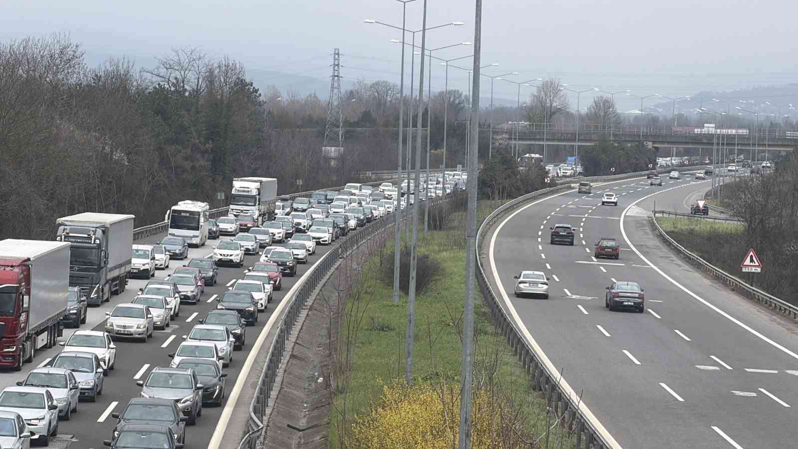 Dönüş yoğunluğu havadan görüntülendi

