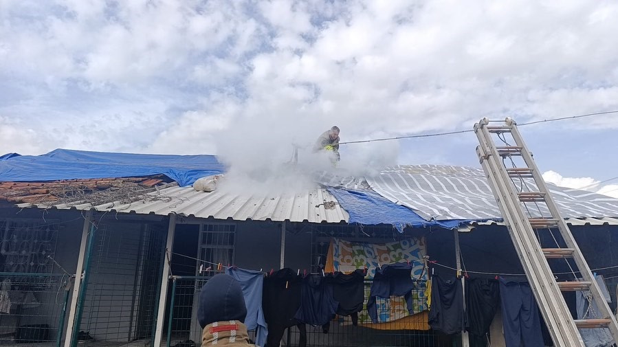 Dörtyol’da çatı yangını
