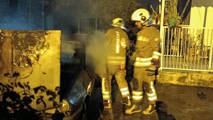 Dörtyol’da  otomobil yangını
