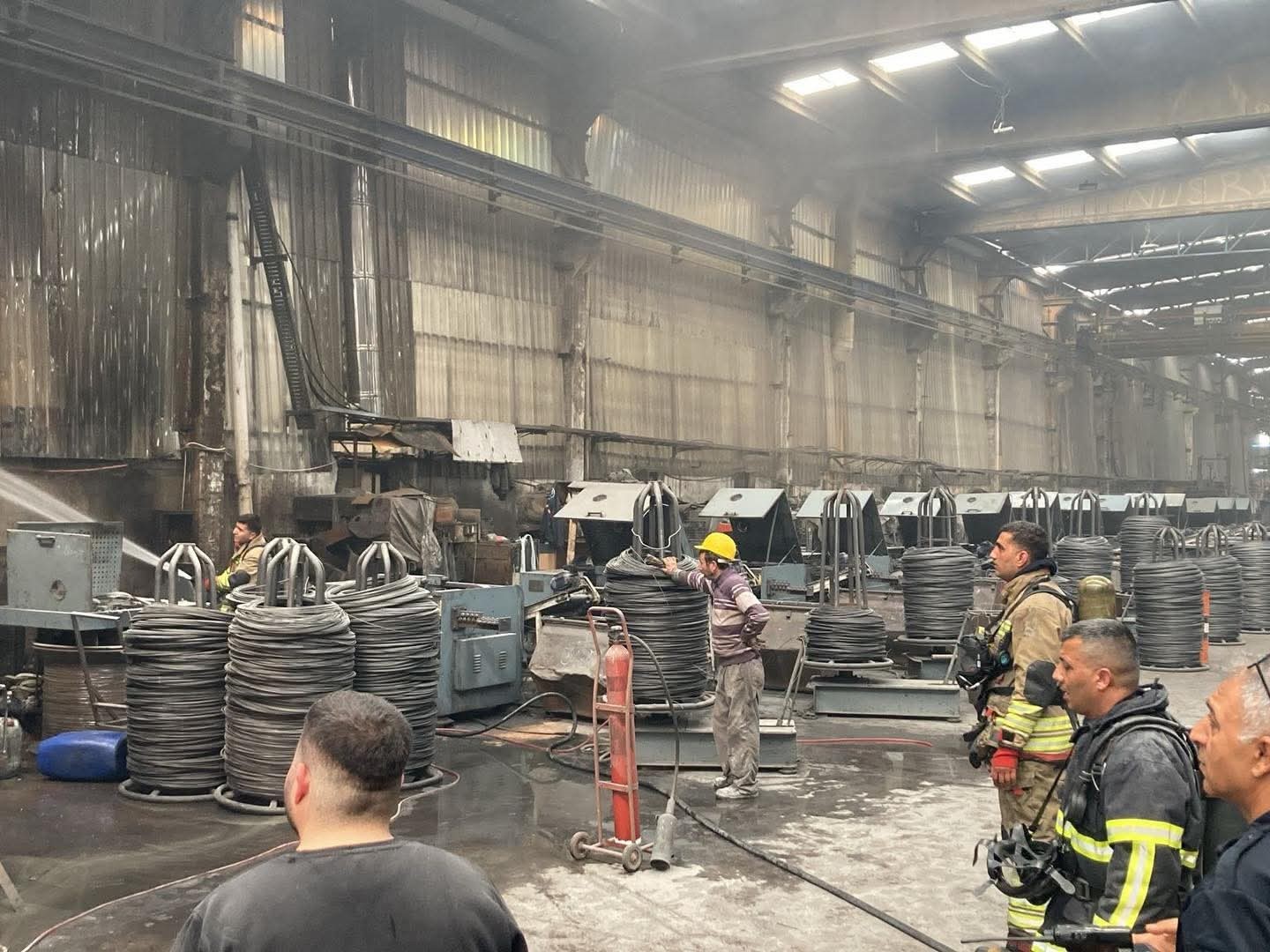 Dörtyol’da tel fabrikasında yangın
