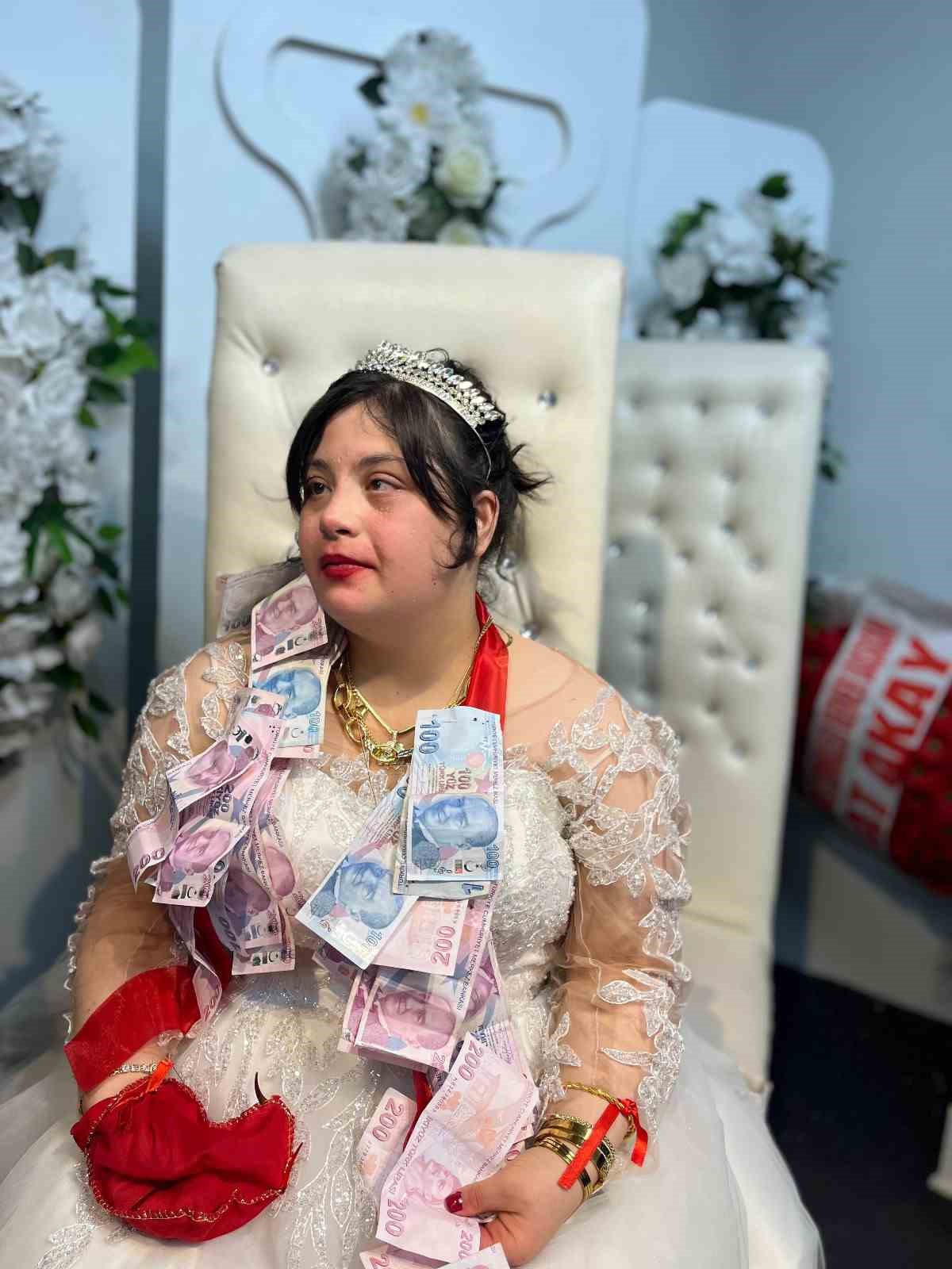 Down sendromlu Gülayfer’in gelinlik hayali gerçek oldu
