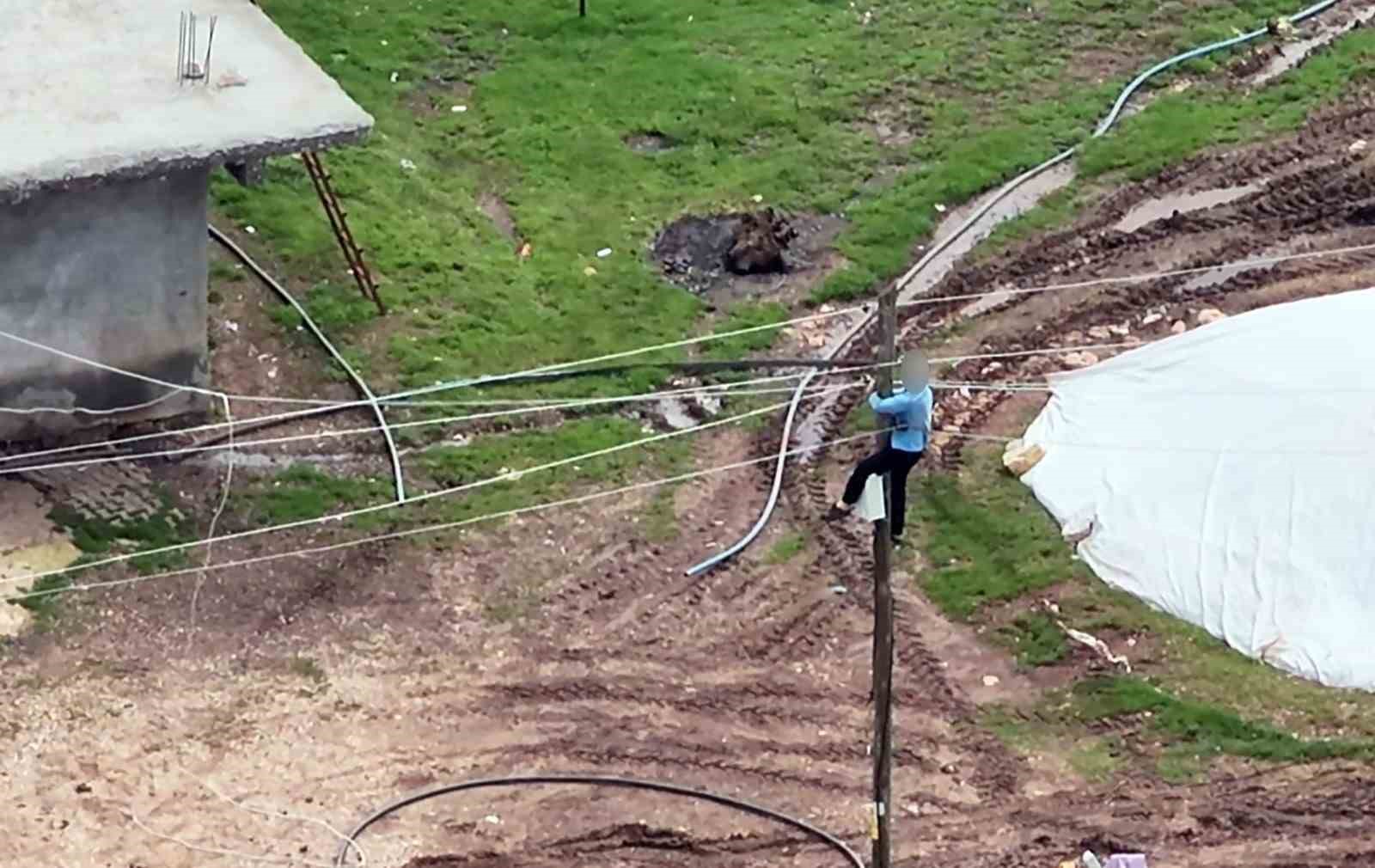 Dronu görünce kaçak hatları iptal etti
