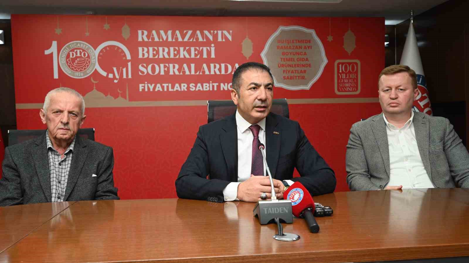 DTO’nun öncülüğünde Denizli’de Ramazan ayında temel gıdada sabit fiyat uygulaması başlatıldı
