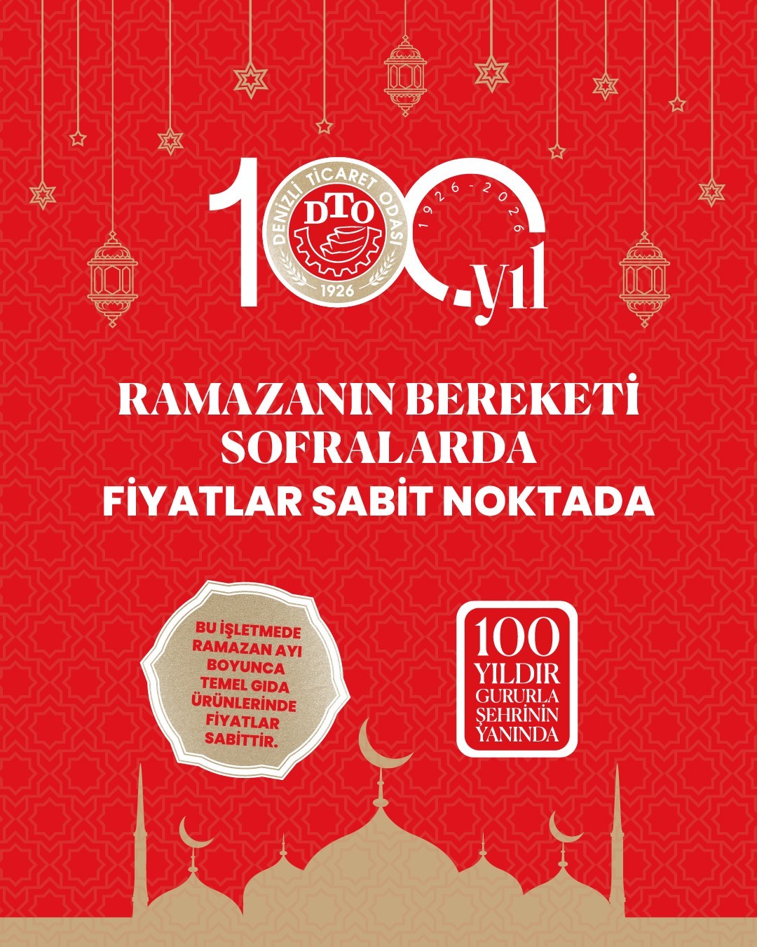 DTO’nun öncülüğünde Denizli’de Ramazan ayında temel gıdada sabit fiyat uygulaması başlatıldı
