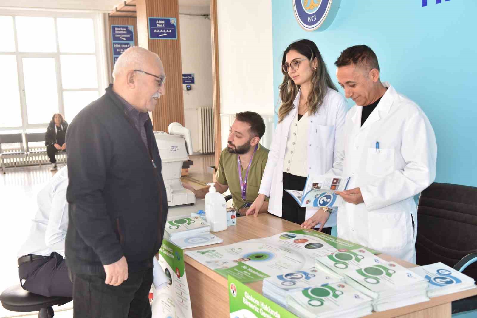 Dünya Glokom Gününde ücretsiz göz tansiyonu ölçümü yapıldı
