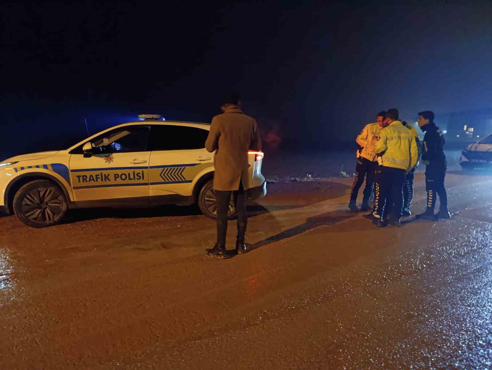 ’Dur’ ihtarına uymayan alkollü sürücü kaza yapınca yakalandı
