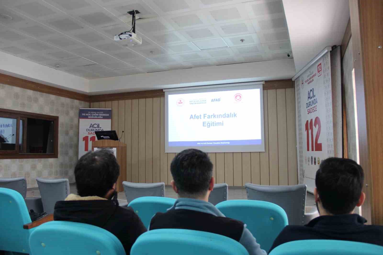 Düzce’de 112 personeline afet ve acil durum eğitimi
