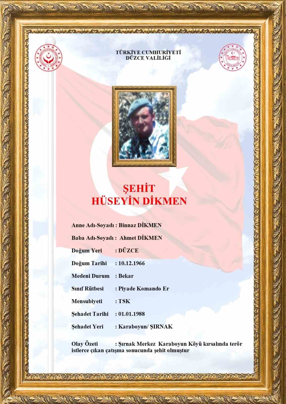 Düzce’de jandarma personeli şehitleri kabirleri başında andı
