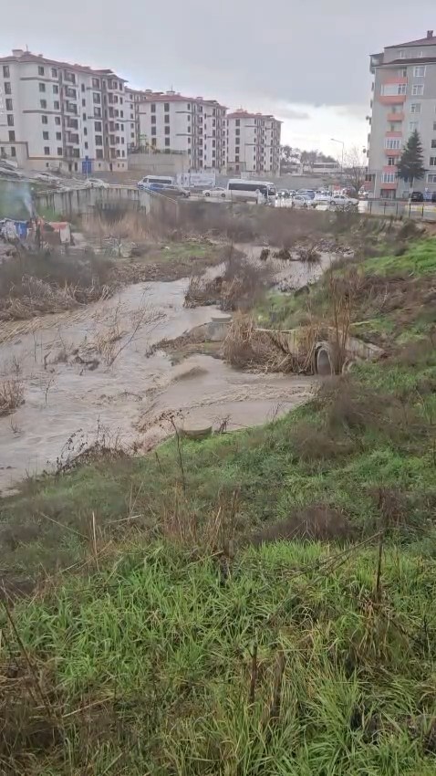 Edirne’de fırtınada yollar göle döndü, ağaç dalları kırıldı
