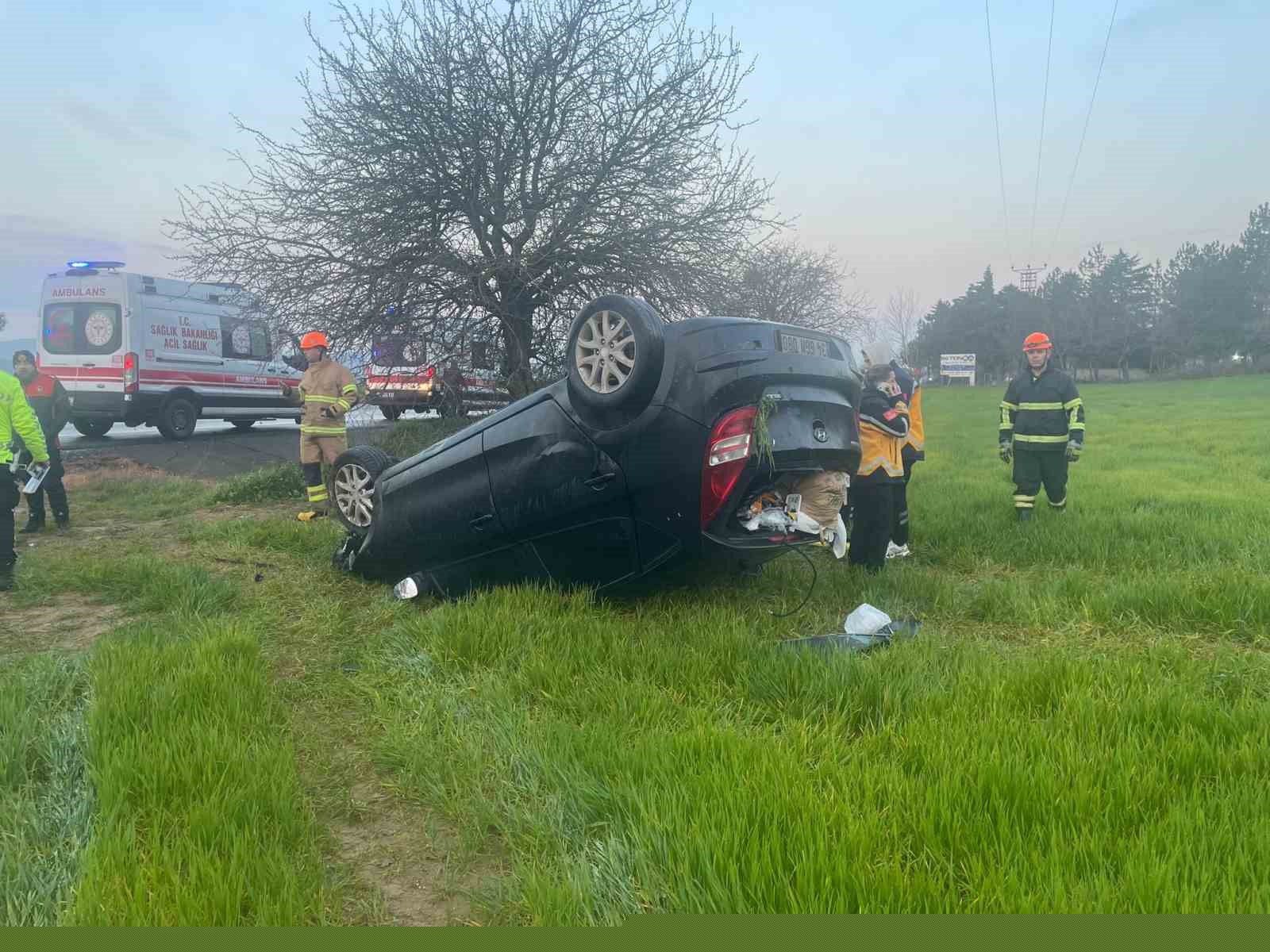 Edirne’de takla atan otomobilin genç sürücüsü hayatını kaybetti
