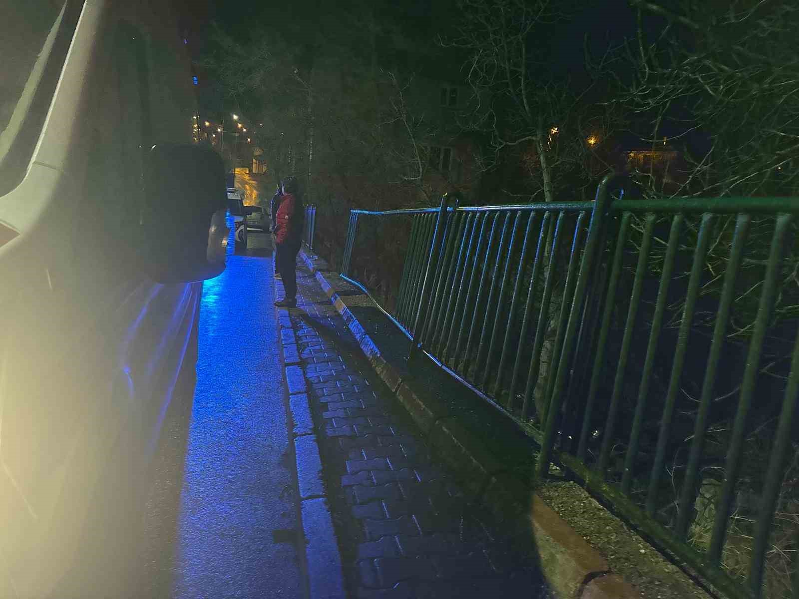 Ehliyetsiz sürücü 5 metrelik bahçe duvarından uçtu: 1 yaralı
