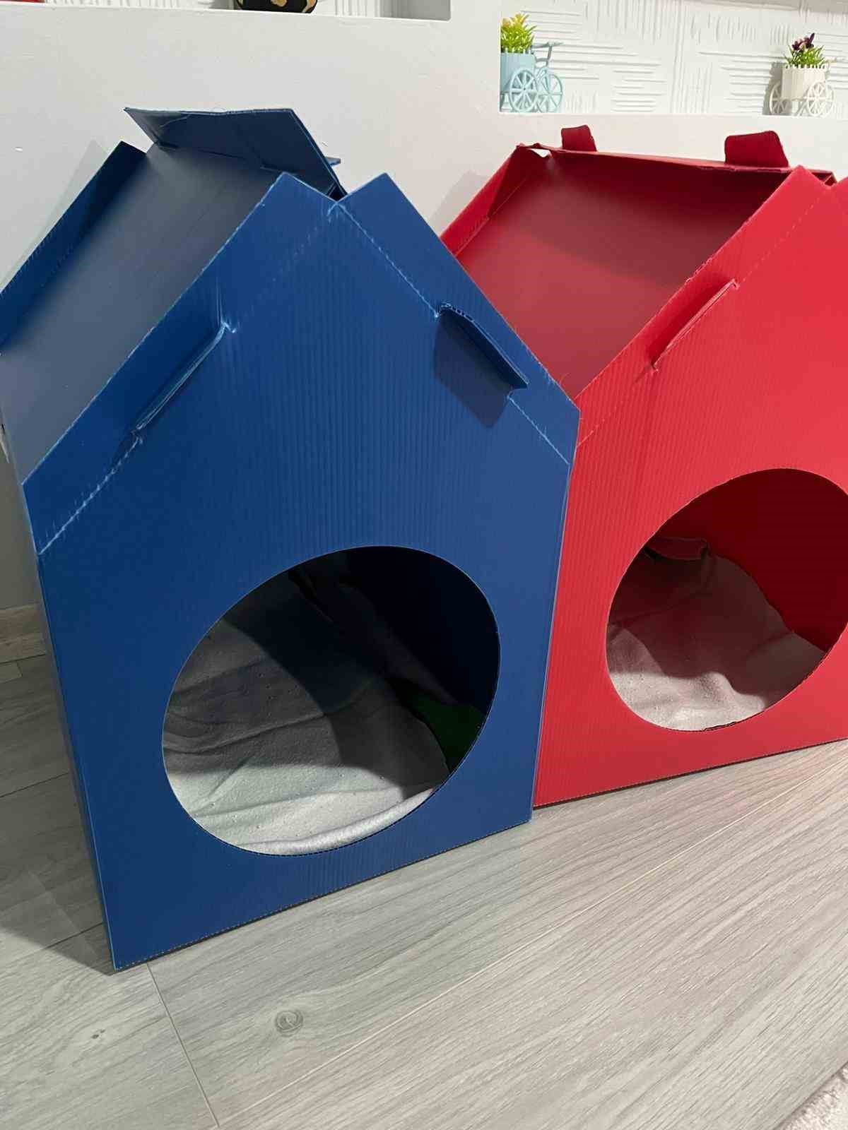 El emeğiyle yaptı, sokak kedilerine yuva oldu
