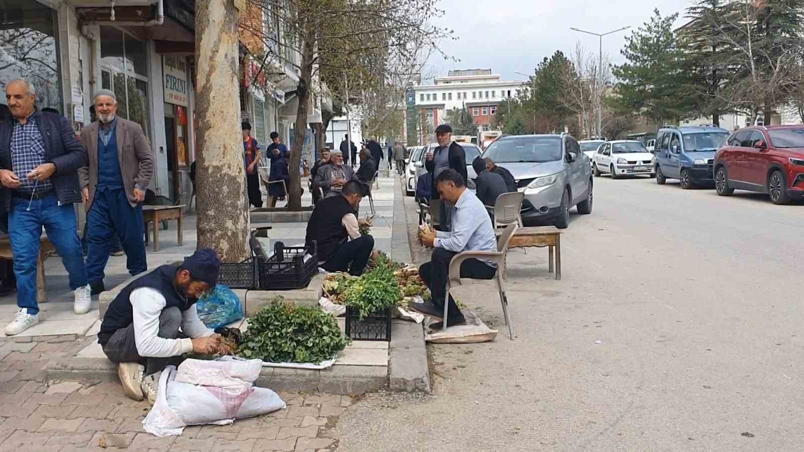 Elazığ’da bahar otları tezgahlarda yerini aldı
