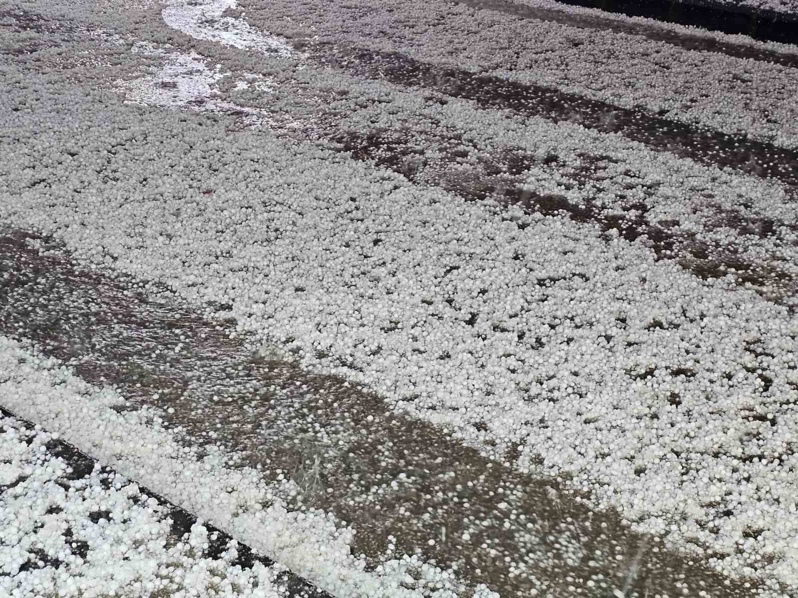 Elazığ’da dolu etkili oldu
