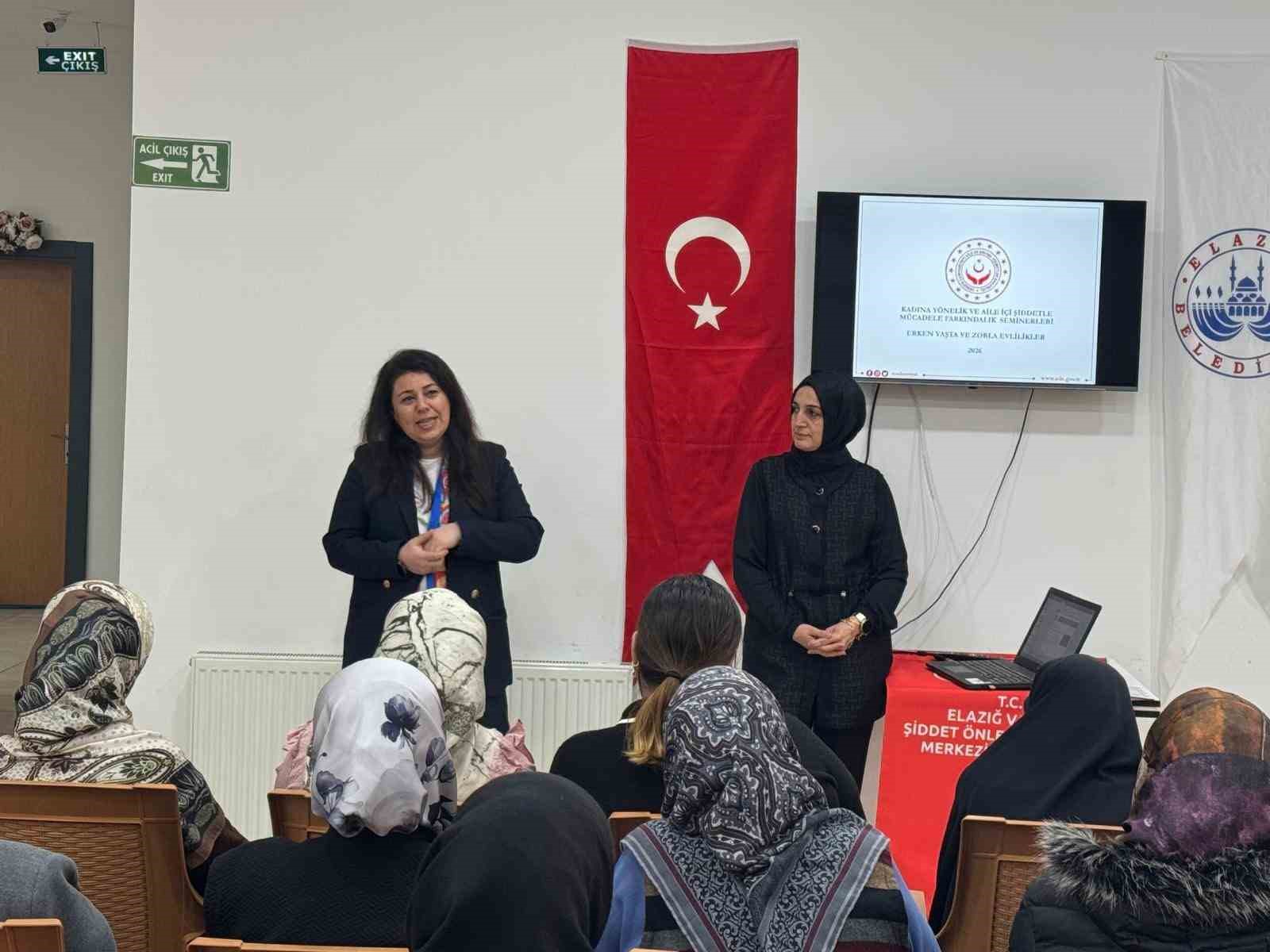 Elazığ’da kadına yönelik şiddetle mücadele eğitimi
