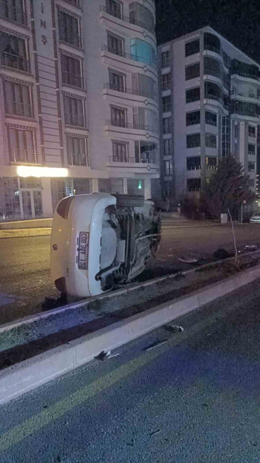 Elazığ’da otomobil yan yattı: 1 yaralı
