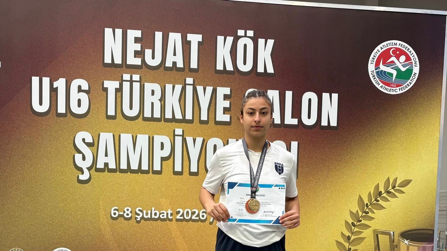 Elazığlı sporcu gülle atmada Türkiye şampiyonu oldu
