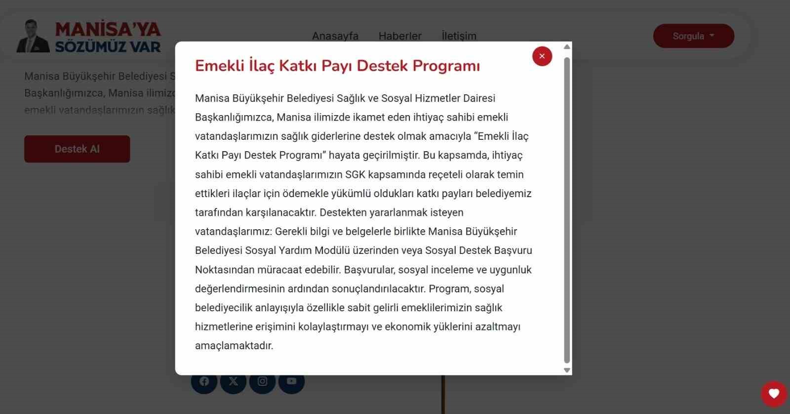 Emeklilerin ilaç yükü Manisa Büyükşehir ile hafifliyor
