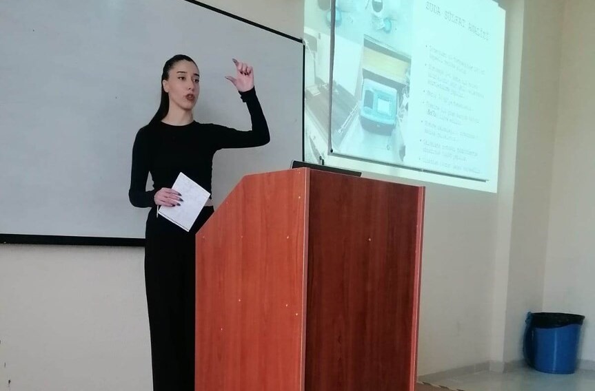 Emet MYO Kimya Teknolojisi öğrencilerinden İME sunumu
