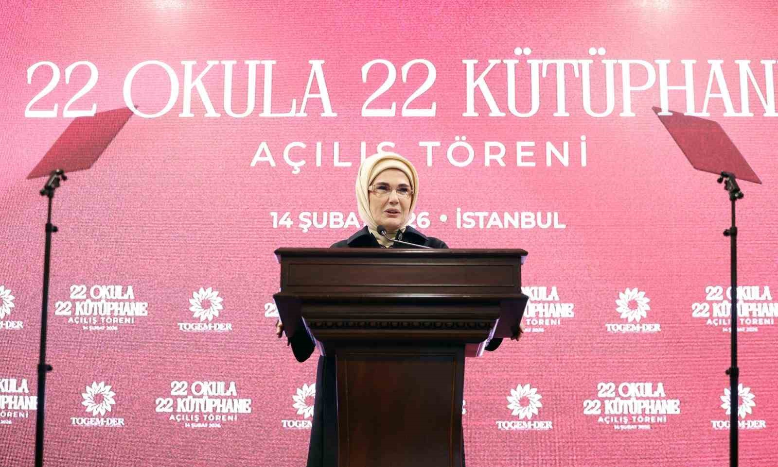 Emine Erdoğan: "Kütüphane okulların kalbidir, ruhudur, can damarıdır"
