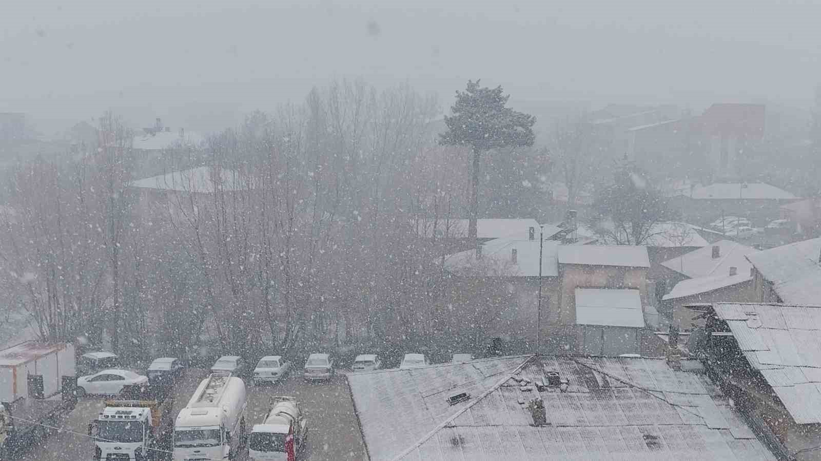 Erciş’te nisan ayında kar yağışı
