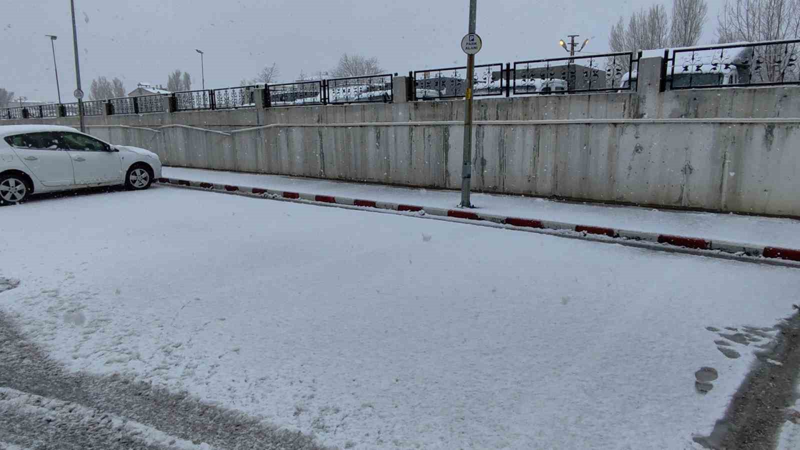 Erciş’te nisan ayında kar yağışı
