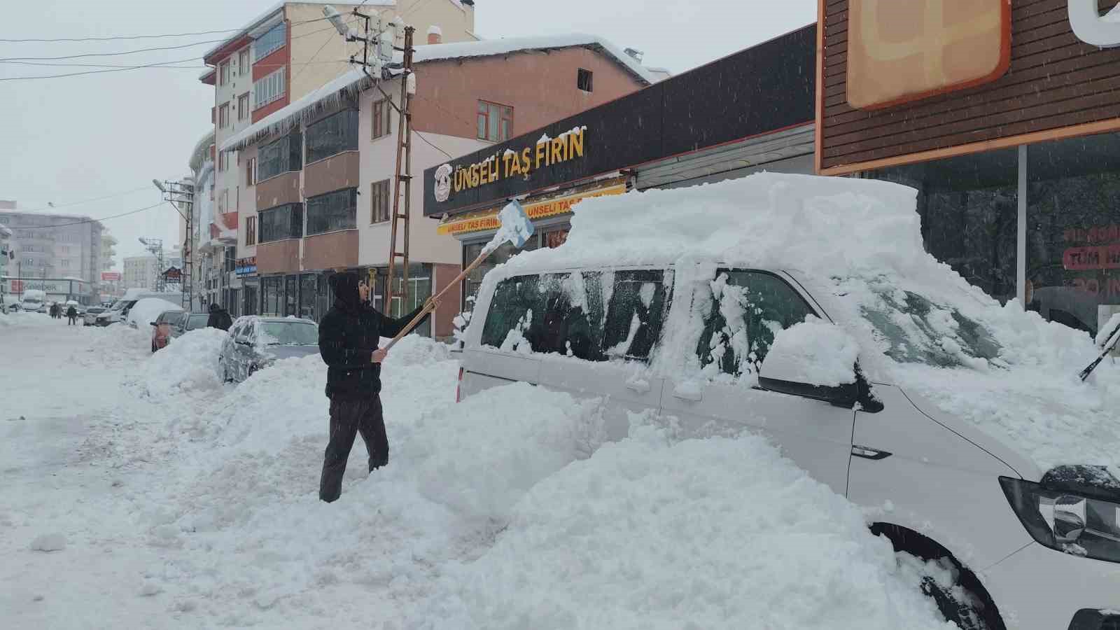 Erciş’te yoğun kar yağışı hayatı felç etti
