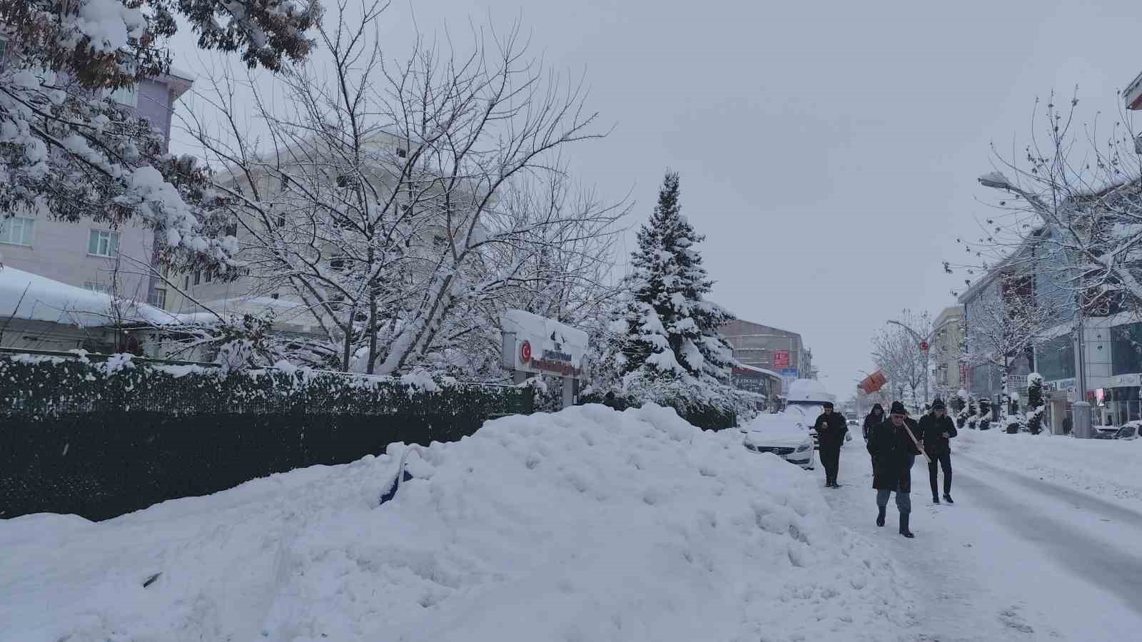 Erciş’te yoğun kar yağışı hayatı felç etti

