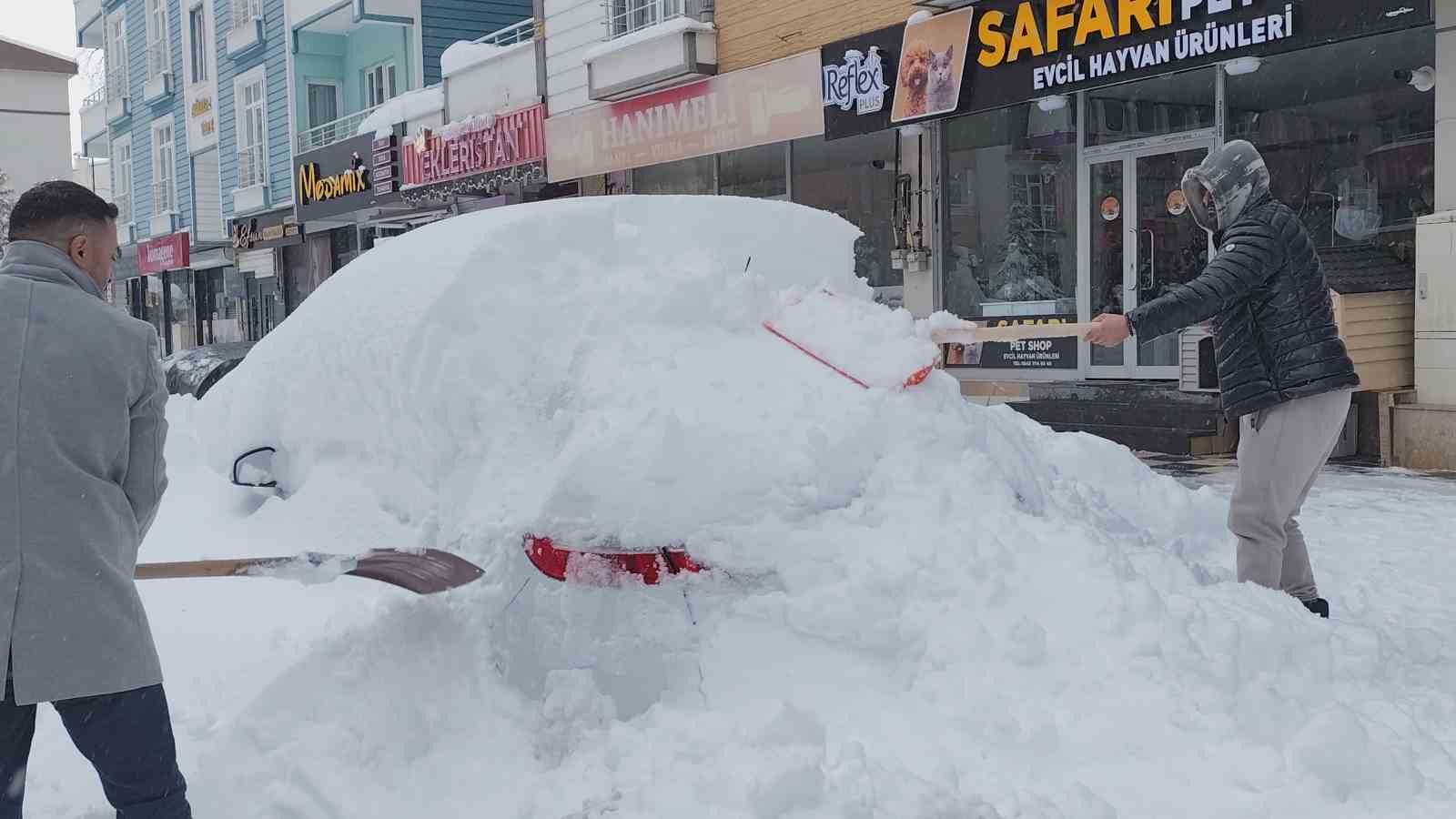 Erciş’te yoğun kar yağışı hayatı felç etti
