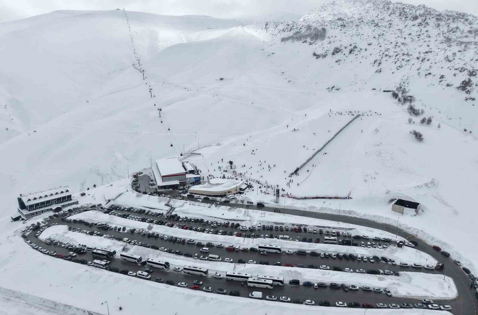 Erciyes sömestirin ilk hafta sonunda 250 bin kişiyi ağırladı
