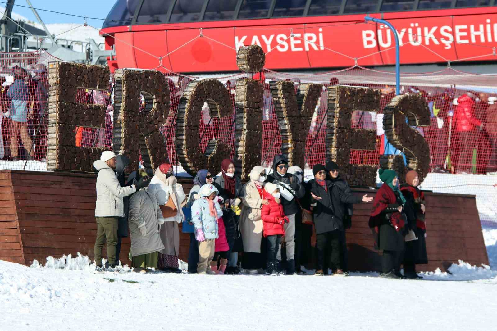 Erciyes’te hafta sonu yoğunluğu: Binlerce kişi akın etti
